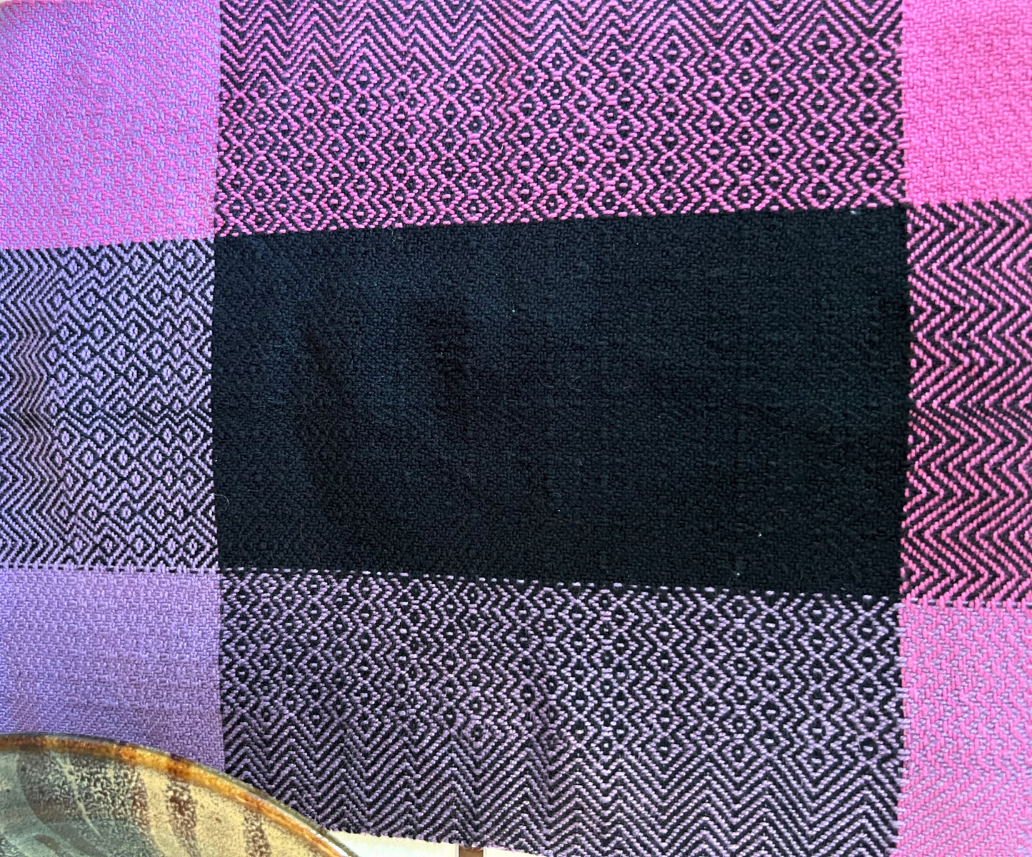 Finger Tip Towel Purple, Pink and Black Cotton