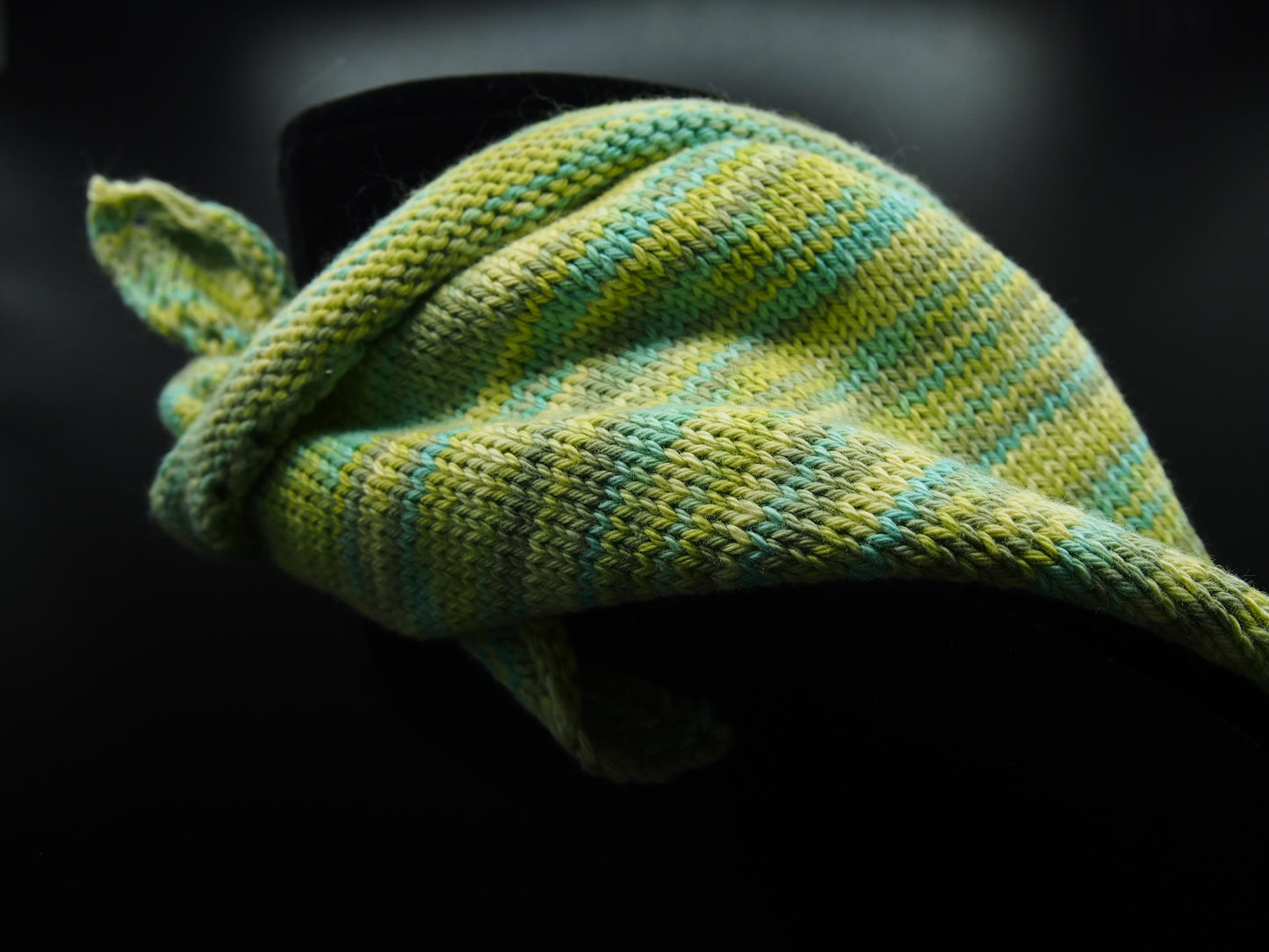 green and yellow scarf