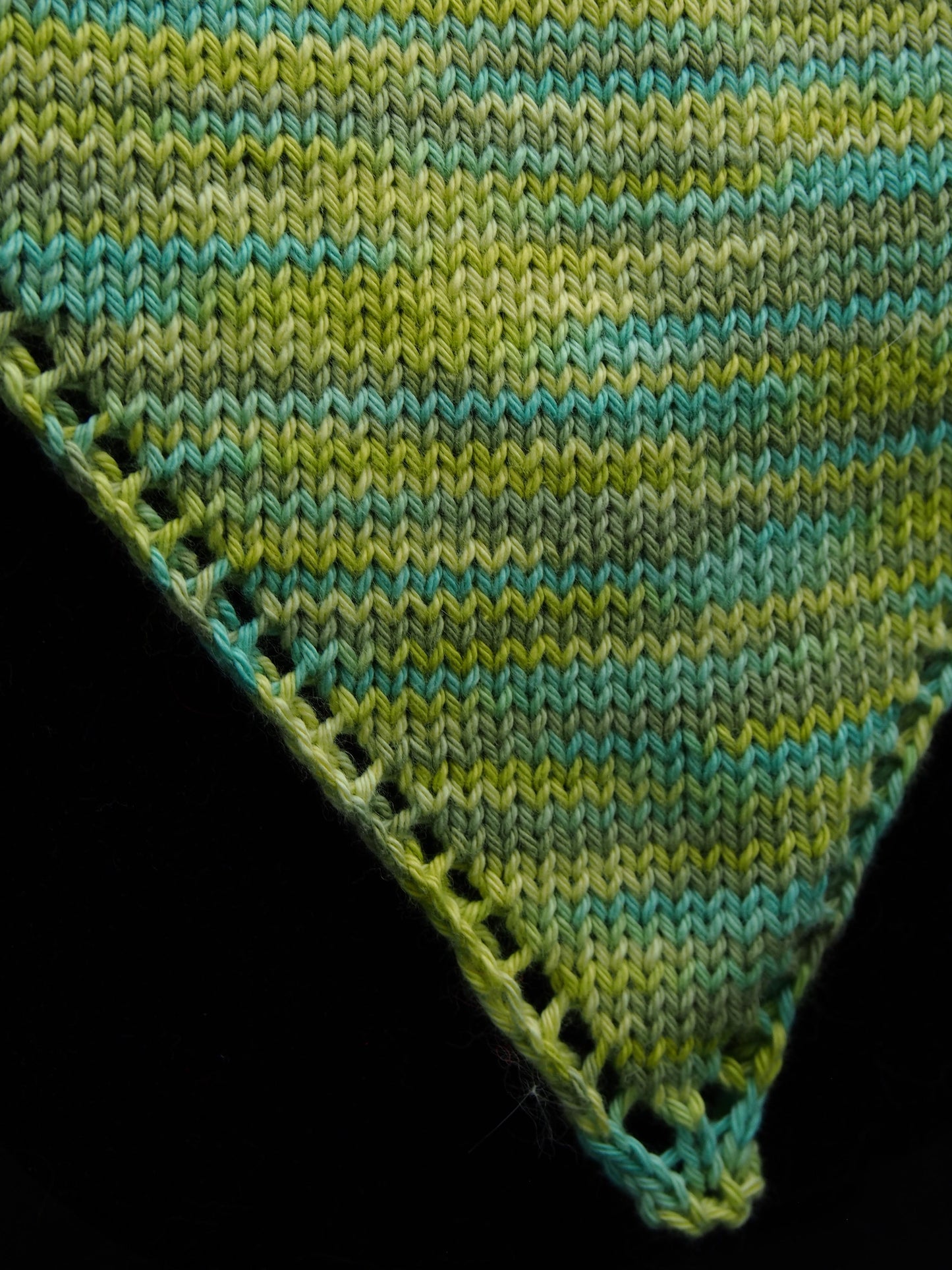 green and yellow scarf