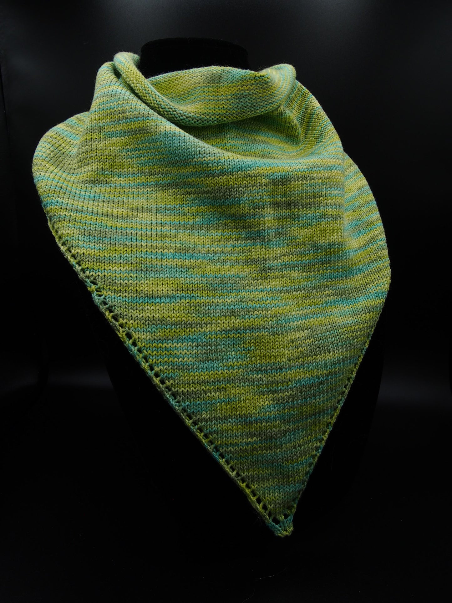 green and yellow scarf