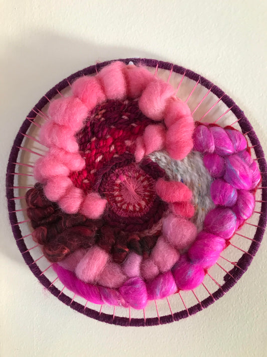 My Funny Valentine Natural Fiber Circular Wall Hanging